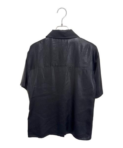 PRANK PROJECT（プランクプロジェクト）PRANK PROJECT (プランクプロジェクト) Half Sleeve Satin Over Shirt ブラック サイズ:FREEの古着・服飾アイテム