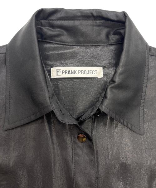 PRANK PROJECT（プランクプロジェクト）PRANK PROJECT (プランクプロジェクト) Half Sleeve Satin Over Shirt ブラック サイズ:FREEの古着・服飾アイテム