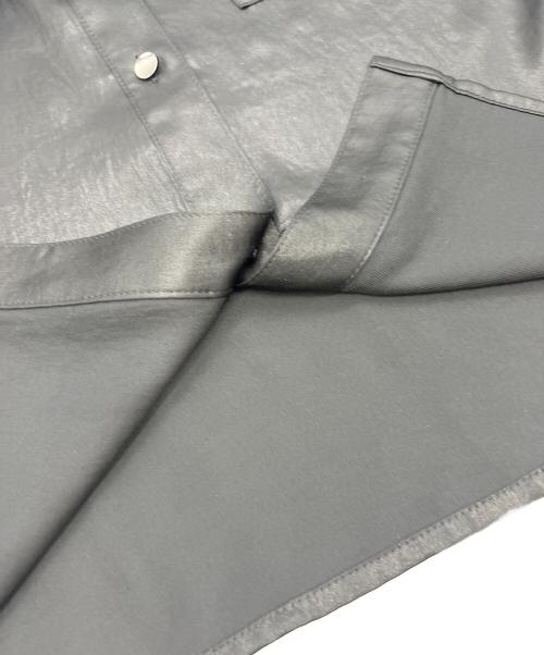 PRANK PROJECT（プランクプロジェクト）PRANK PROJECT (プランクプロジェクト) Half Sleeve Satin Over Shirt ブラック サイズ:FREEの古着・服飾アイテム