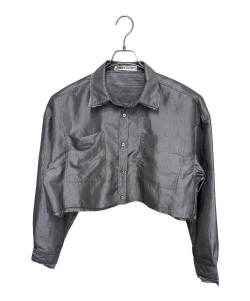 PRANK PROJECT（プランクプロジェクト）PRANK PROJECT (プランクプロジェクト) Double Collar Cropped Shirt グレー サイズ:FREEの古着・服飾アイテム