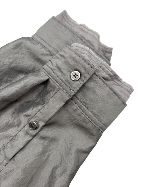 PRANK PROJECT（プランクプロジェクト）PRANK PROJECT (プランクプロジェクト) Double Collar Cropped Shirt グレー サイズ:FREEの古着・服飾アイテム