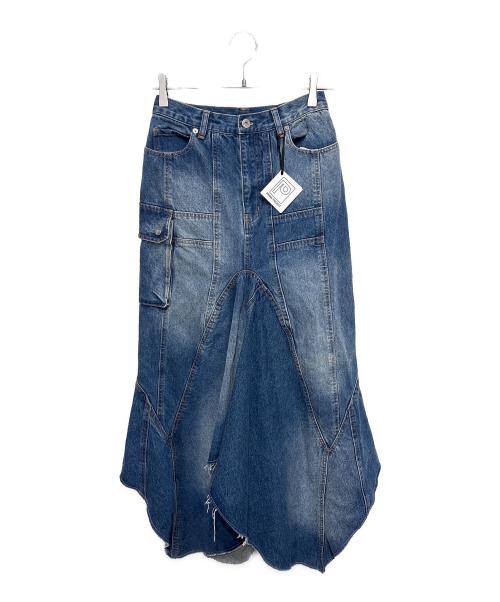 PRANK PROJECT（プランクプロジェクト）PRANK PROJECT (プランクプロジェクト) Wavy Hem Denim Skirt インディゴ サイズ:38の古着・服飾アイテム