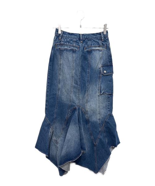 PRANK PROJECT（プランクプロジェクト）PRANK PROJECT (プランクプロジェクト) Wavy Hem Denim Skirt インディゴ サイズ:38の古着・服飾アイテム