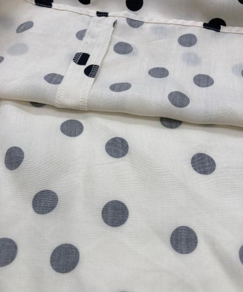 BALLSEY（ボールジィ）BALLSEY (ボールジィ) ドットプリント ネックギャザーブラウス ベージュ サイズ:36の古着・服飾アイテム