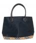 BURBERRY BLUE LABEL (バーバリーロンドンブルーレーベル) ノヴァチェック切替ナイロンハンドバッグ ブラック：5000円