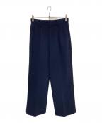 Spick and Spanスピック＆スパン）の古着「ダブルクロスツータックパンツ」｜ネイビー