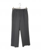 Spick and Spanスピック＆スパン）の古着「ダブルクロスツータックパンツ」｜グレー