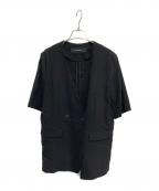 JOURNAL STANDARDジャーナルスタンダード）の古着「アイアスストレッチハーフスリーブジャケット」｜ブラック