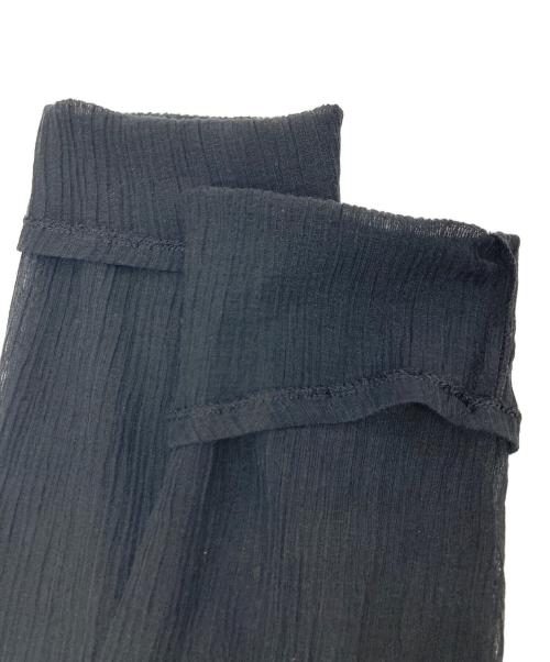 BEAUTY&YOUTH（ビューティーアンドユース）BEAUTY&YOUTH (ビューティーアンドユース) クレープ クルーネックカーディガン ブラック サイズ:FREEの古着・服飾アイテム