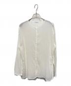 BEAUTY&YOUTHビューティーアンドユース）の古着「クレープ クルーネックカーディガン」｜ホワイト