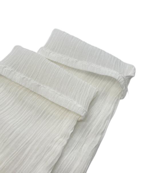 BEAUTY&YOUTH（ビューティーアンドユース）BEAUTY&YOUTH (ビューティーアンドユース) クレープ クルーネックカーディガン ホワイト サイズ:FREEの古着・服飾アイテム