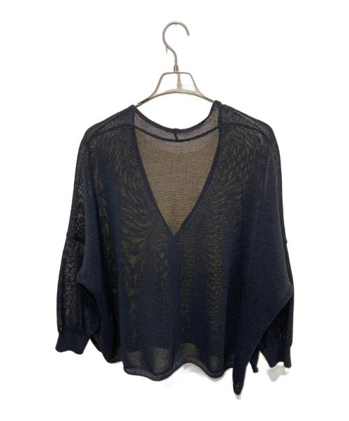 Spick and Span（スピック＆スパン）Spick and Span (スピックアンドスパン) ペーパーヤーンカーディガン ブラック サイズ:表記なしの古着・服飾アイテム