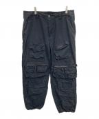 BOILER ROOMボイラールーム）の古着「マルチポケットデザインカーゴパンツ」｜ブラック