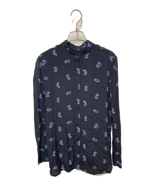 maison kitsune（メゾンキツネ）MAISON KITSUNE (メゾンキツネ) スタンドカラーシャツ ブラック サイズ:36の古着・服飾アイテム