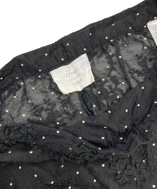 crinkle crinkle crinkle（クリンクル クリンクル クリンクル）crinkle crinkle crinkle (クリンクル クリンクル クリンクル) ラップスカート ブラック サイズ:FREEの古着・服飾アイテム