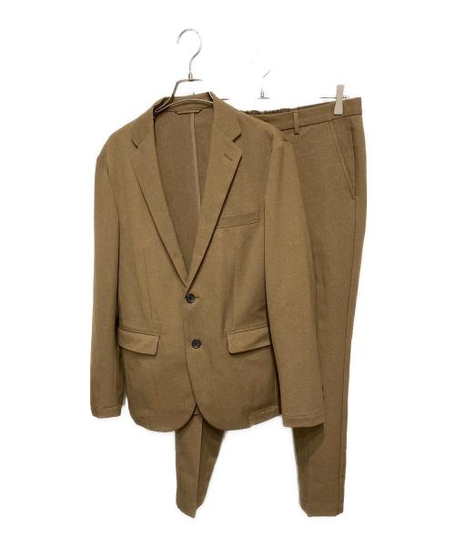 green label relaxing（グリーンレーベルリラクシング）green label relaxing (グリーンレーベルリラクシング) JUSTFIT Wライク セットアップ ブラウン サイズ:Ｍの古着・服飾アイテム