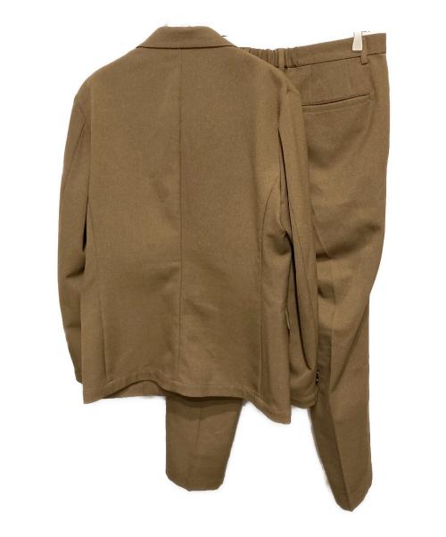 green label relaxing（グリーンレーベルリラクシング）green label relaxing (グリーンレーベルリラクシング) JUSTFIT Wライク セットアップ ブラウン サイズ:Ｍの古着・服飾アイテム
