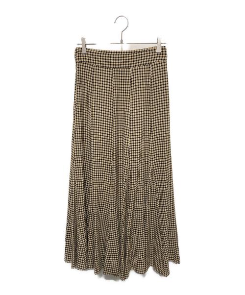 JOURNAL STANDARD（ジャーナルスタンダード）JOURNAL STANDARD (ジャーナルスタンダード) ギンガムチェックフレアスカート ベージュ サイズ:FREEの古着・服飾アイテム