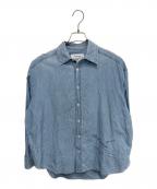 FRAMeWORKフレームワーク）の古着「ダンガリーグラフィティシャツ」｜ブルー