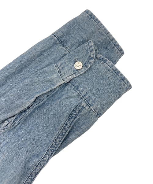 FRAMeWORK（フレームワーク）FRAMeWORK (フレームワーク) ダンガリーグラフィティシャツ ブルー サイズ:FREEの古着・服飾アイテム