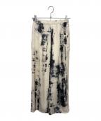 JOURNAL STANDARDジャーナルスタンダード）の古着「モノトーンプリントパンツ」｜アイボリー