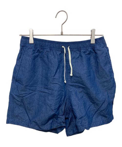 JAPAN MADE屋（ジャパンメイドヤ）JAPAN MADE屋 (ジャパンメイドヤ) 和紙デニムショートパンツ インディゴ サイズ:Ｍの古着・服飾アイテム
