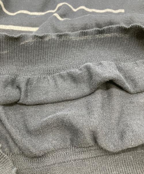 JIL SANDER（ジルサンダー）JIL SANDER (ジルサンダー) コットンボーダーニット ネイビー サイズ:40の古着・服飾アイテム