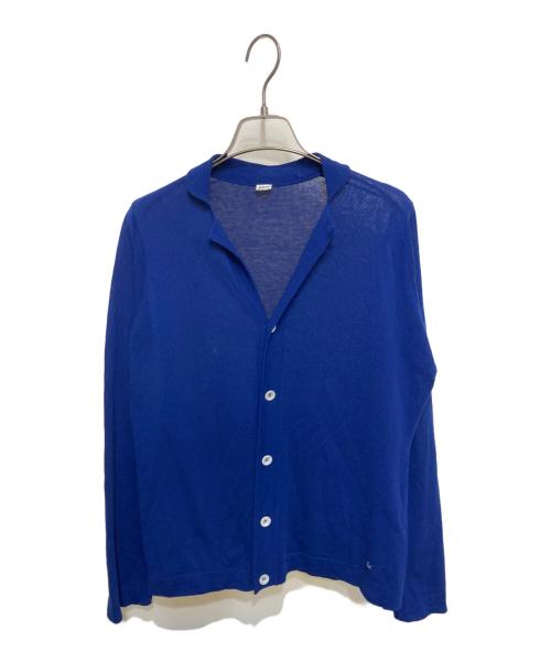 45R（フォーティファイブ・アール）45R (フォーティファイブ・アール) アイスコットンのスキッパーニットカーディガン  ブルー サイズ:3の古着・服飾アイテム