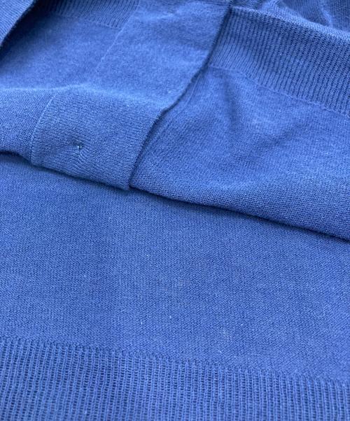 45R（フォーティファイブ・アール）45R (フォーティファイブ・アール) アイスコットンのスキッパーニットカーディガン  ブルー サイズ:3の古着・服飾アイテム