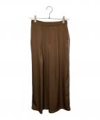 JOURNAL STANDARDジャーナルスタンダード）の古着「【&FUNCTION】【接触冷感/洗える】マットサテンワイドパンツ」｜ブラウン