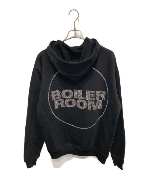 BOILER ROOM（ボイラールーム）BOILER ROOM (ボイラールーム) ラインストーンロゴ フーディ ブラック サイズ:Ｍの古着・服飾アイテム