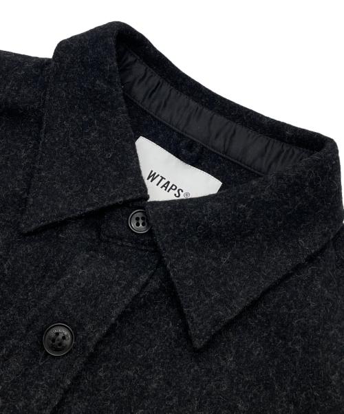 WTAPS（ダブルタップス）WTAPS (ダブルタップス) メルトンCPOシャツジャケット ブラック サイズ:2の古着・服飾アイテム