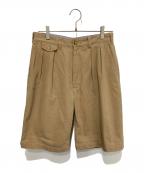 BEAMS PLUSビームスプラス）の古着「2プリーツショーツ ツイル」｜ベージュ
