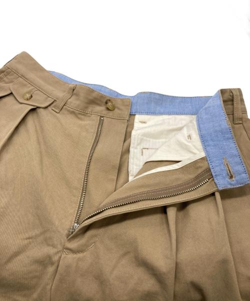 BEAMS PLUS（ビームスプラス）BEAMS PLUS (ビームスプラス) 2プリーツショーツ ツイル ベージュ サイズ:Ｓの古着・服飾アイテム