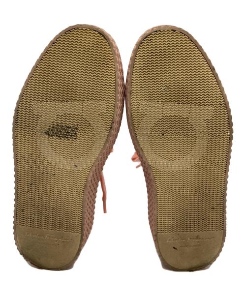 Salvatore Ferragamo（サルヴァトーレ フェラガモ）Salvatore Ferragamo (サルヴァトーレ フェラガモ) キャンバス ローカットスニーカー ピンク サイズ:6.5の古着・服飾アイテム