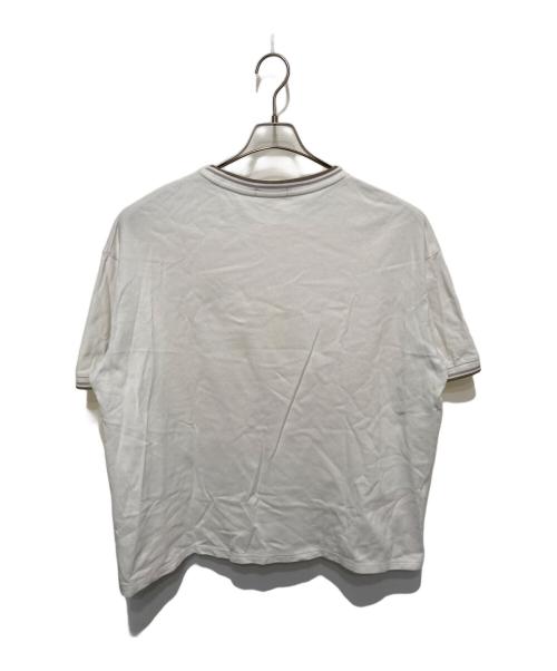 FRED PERRY（フレッドペリー）FRED PERRY (フレッドペリー) JOURNAL STANDARD (ジャーナルスタンダード) 別注 鹿の子クルーネックTシャツ ホワイト サイズ:Lの古着・服飾アイテム