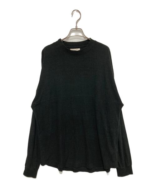 UNFIL（アンフィル）unfil (アンフィル) ローシルクプレーンジャージ ロングスリーブTEE ブラック サイズ:4の古着・服飾アイテム