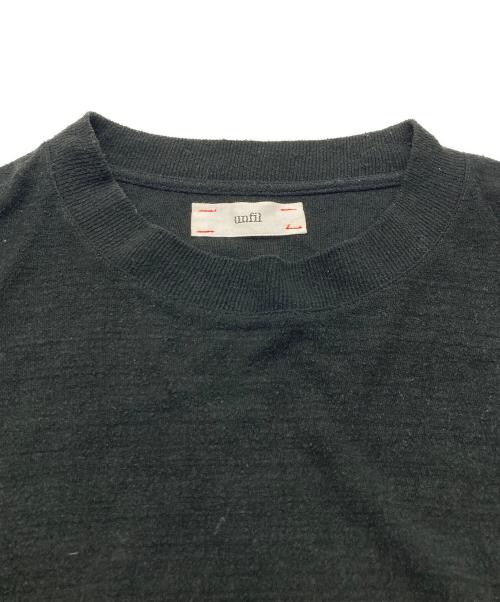 UNFIL（アンフィル）unfil (アンフィル) ローシルクプレーンジャージ ロングスリーブTEE ブラック サイズ:4の古着・服飾アイテム