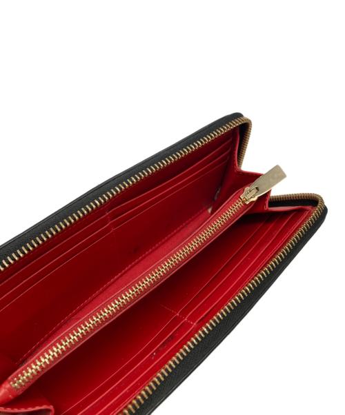 Christian Louboutin（クリスチャン・ルブタン）Christian Louboutin (クリスチャン・ルブタン) パネトーネ ラウンドファスナーウォレット ブラックの古着・服飾アイテム