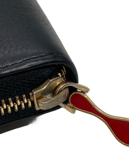 Christian Louboutin（クリスチャン・ルブタン）Christian Louboutin (クリスチャン・ルブタン) パネトーネ ラウンドファスナーウォレット ブラックの古着・服飾アイテム