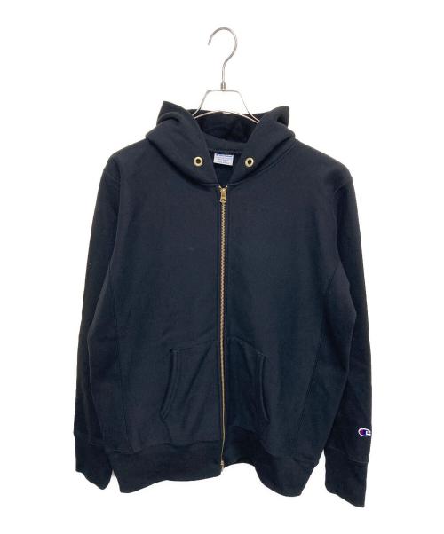 Champion（チャンピオン）Champion (チャンピオン) リバースウィーブジップフーデッドスウェットシャツ ブラック サイズ:XXLの古着・服飾アイテム