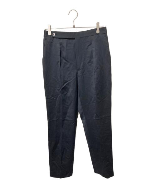 DRAWER（ドゥロワー）DRAWER (ドゥロワー) ウールモヘヤサテンタックパンツ ネイビー サイズ:40の古着・服飾アイテム