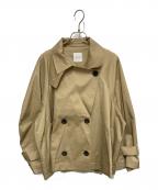 apart by lowrysアパートバイローリーズ）の古着「キャンディースリーブショートトレンチコート」｜キャメル