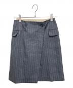 MAISON SPECIALメゾンスペシャル）の古着「Double Waist Wrap Mini Skirt / ダブルウエストラップミニスカート」｜グレー