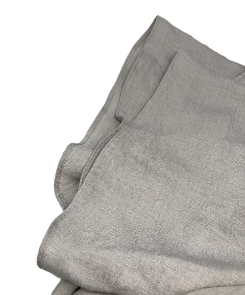 Noble（ノーブル）Noble (ノーブル) ファジーリネンラッフルブラウス グレー サイズ:FREE 未使用品の古着・服飾アイテム