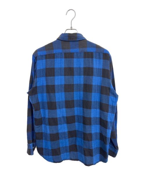 CAMPUS（キャンパス）CAMPUS (キャンパス) バッファローチェックフランネルシャツ ブルー×ブラック サイズ:Lの古着・服飾アイテム