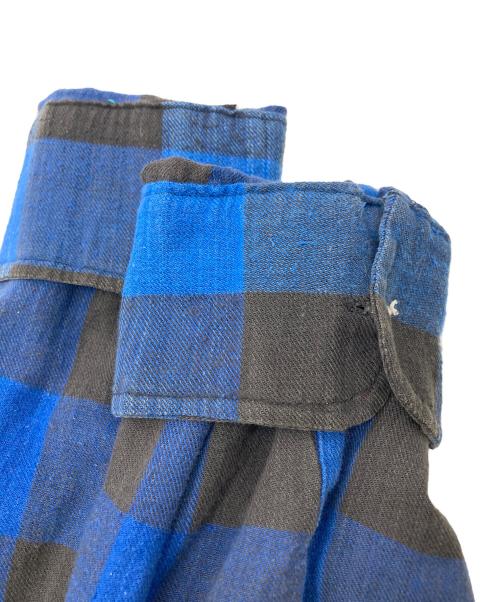 CAMPUS（キャンパス）CAMPUS (キャンパス) バッファローチェックフランネルシャツ ブルー×ブラック サイズ:Lの古着・服飾アイテム