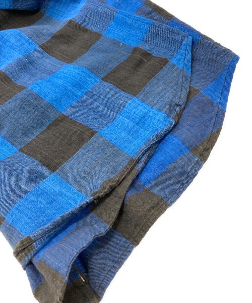 CAMPUS（キャンパス）CAMPUS (キャンパス) バッファローチェックフランネルシャツ ブルー×ブラック サイズ:Lの古着・服飾アイテム
