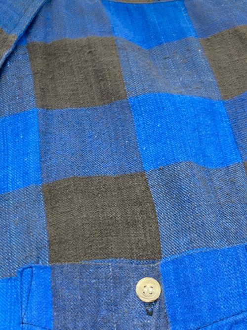 CAMPUS（キャンパス）CAMPUS (キャンパス) バッファローチェックフランネルシャツ ブルー×ブラック サイズ:Lの古着・服飾アイテム