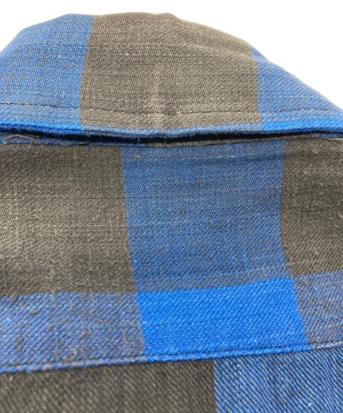 CAMPUS（キャンパス）CAMPUS (キャンパス) バッファローチェックフランネルシャツ ブルー×ブラック サイズ:Lの古着・服飾アイテム